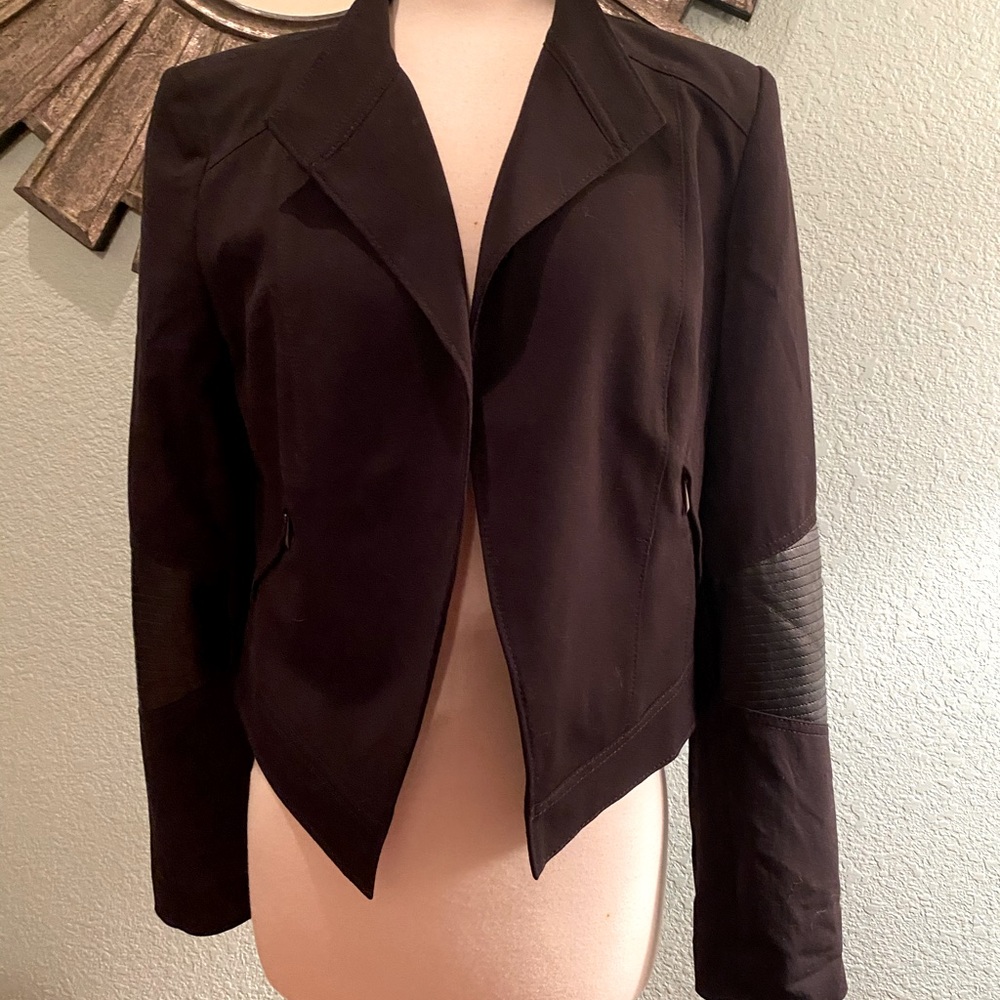 All Season Jacket w Faux Leather Detail